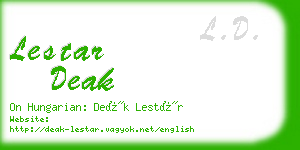 lestar deak business card